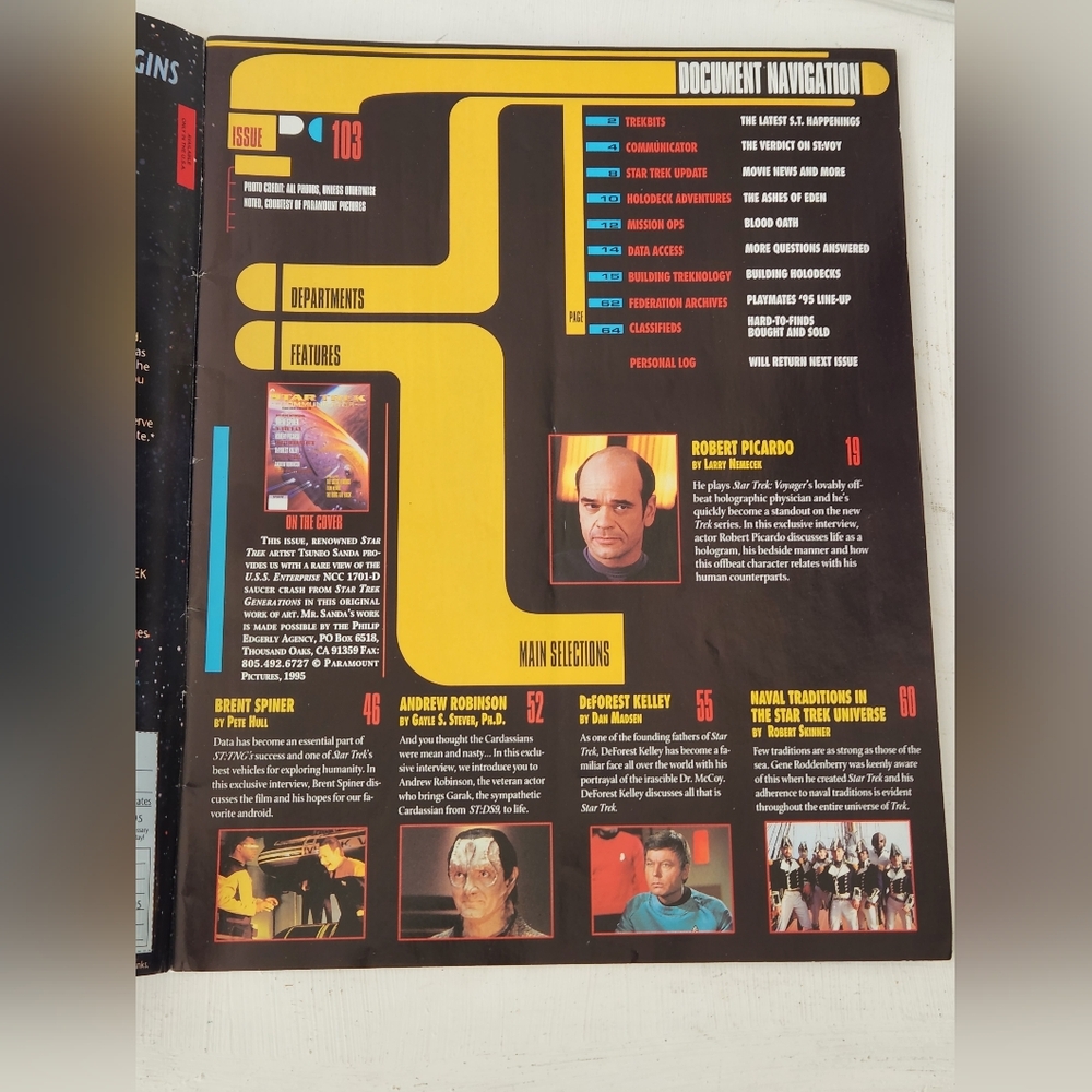 Vintage Star Trek Communicator Magazine #163 USS Enterprise Cover July/Aug 1995 - Picture 2 of 10